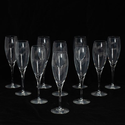 Lot 29 - Set of Ten Christoffel Champagne Flutes