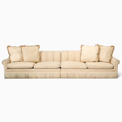 Lot 184 - Extra Large Upholstered Two-Part Sofa