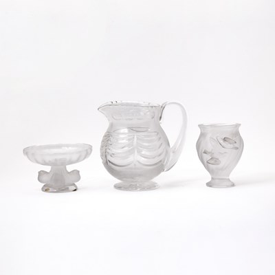 Lot 111 - Two Lalique Molded Glass Table Articles