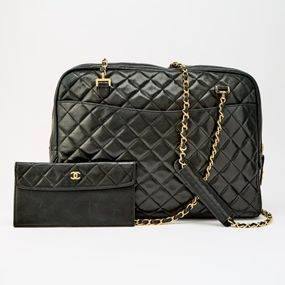 Lot 160 - Chanel Black Quilted Calfskin Leather Bag