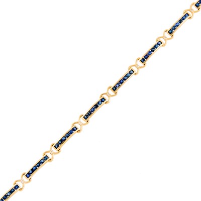 Lot 175 - Gold, Sapphire and Diamond Bracelet