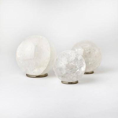 Lot 176 - Three Rock Crystal Spheres