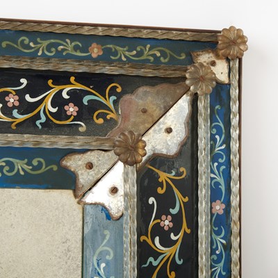 Lot 333 - Venetian Etched and Eglomise Glass Mirror