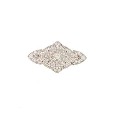 Lot 1147 - Platinum and Diamond Brooch