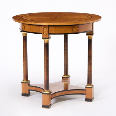Lot 250 - Empire Gilt-Bronze Mounted Inlaid Walnut Center Table