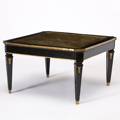 Lot 244 - Louis XVI Style Gilt-Metal Mounted Ebonized Low Table