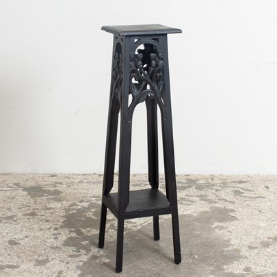Lot 252 - Art Nouveau Style Black Painted Plant Stand