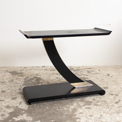 Lot 160 - Mid-Century Modern Black Painted Console