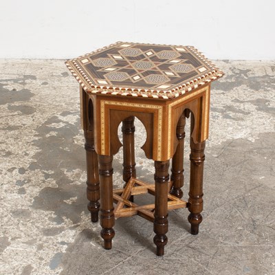 Lot 156 - Hexagonal Moroccan Inlaid Side Table