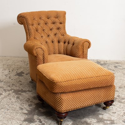 Lot 173 - Tufted Back Upholstered Armchair