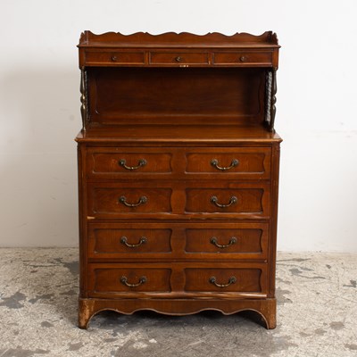 Lot 122 - Regency Style Mahogany Veneered Secretary Chest
