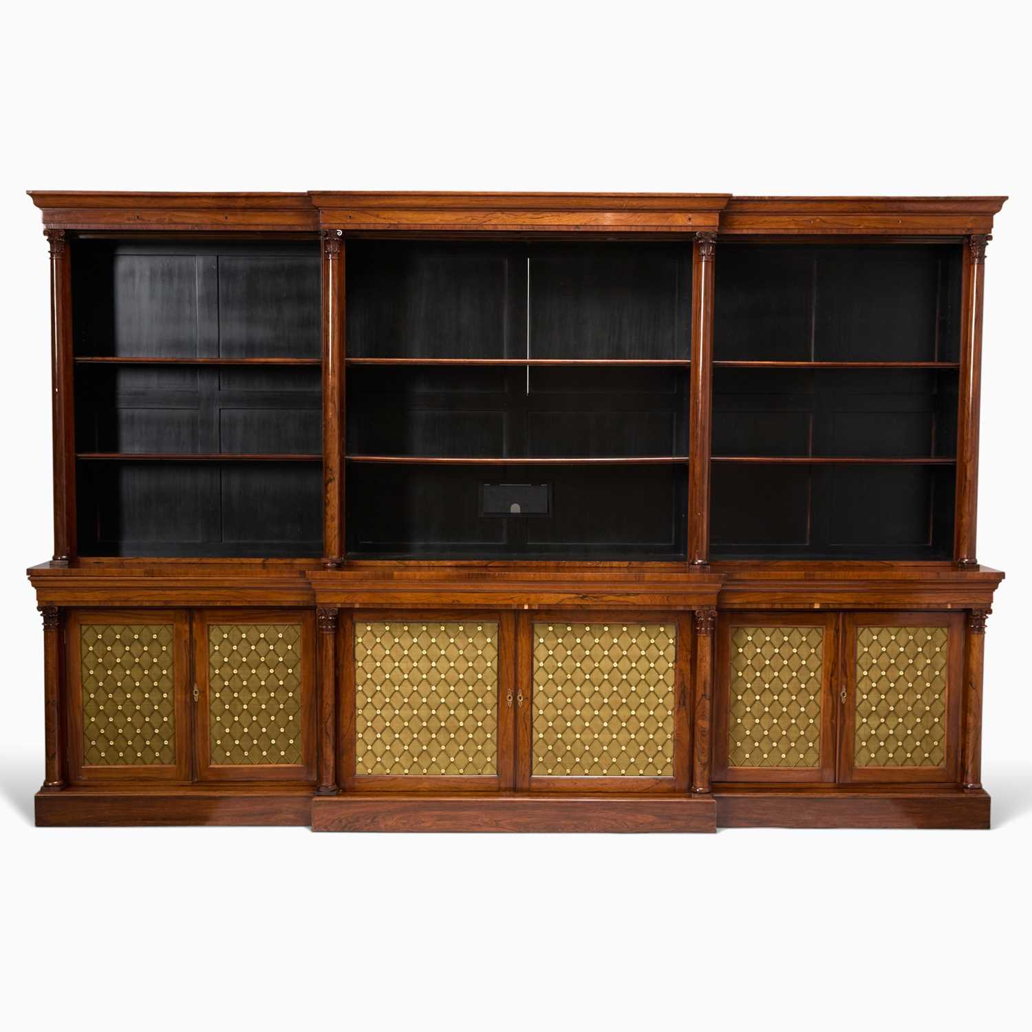 Lot 204 - William IV Rosewood Breakfront Bookcase