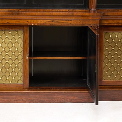 Lot 204 - William IV Rosewood Breakfront Bookcase
