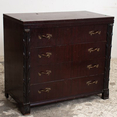 Lot 147 - Carved Mahogany Chest of Drawers