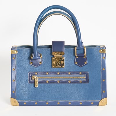 Lot 203 - Louis Vuitton Blue Suhali Le Fabuleux Leather Bag