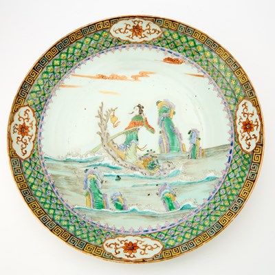 Lot 207 - A Chinese Enameled Porcelain Charger