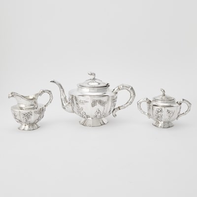 Lot 1106 - Chinese Export Silver Tea Service