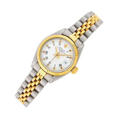 Lot 36 - Rolex Stainless Steel and Gold 'Date' Wristwatch, Ref. 6917