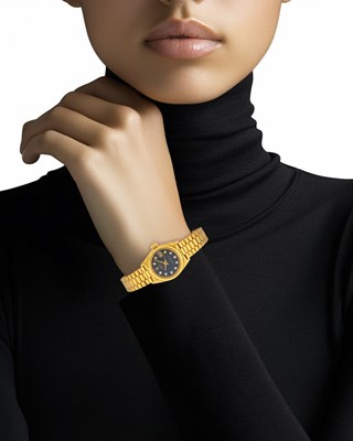 Lot 114 - Rolex Gold and Diamond 'Datejust' Wristwatch, Ref. 6917