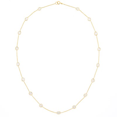 Lot 2249 - Gold and Diamond Necklace