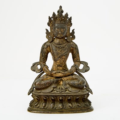 Lot 69 - A Sino-Tibetan Gilt Bronze Figure of Avalokiteshvara