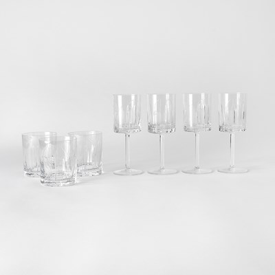 Lot 153 - Cartier Blown and Cut Glass 'La Maison' Pattern Glassware Set