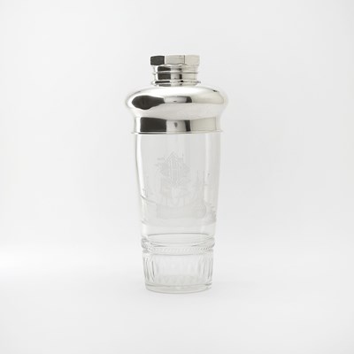 Lot 55 - American Sterling Silver and Glass Cocktail Shaker