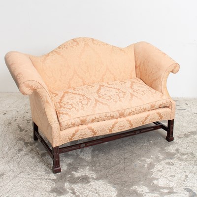 Lot 298 - Chippendale Style Upholstered Settee