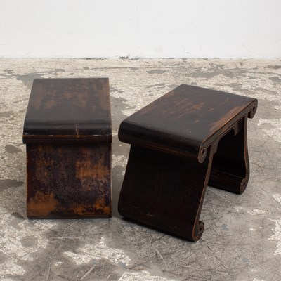 Lot 149 - Pair of Asian Style Stained Wood Stools