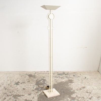 Lot 179 - White Painted Metal Modern Floor Lamp