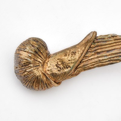 Lot 297 - After Salvador Dali Silver Gilt and Enamel "Ménagère Mollusc" Pattern Flatware Place Setting