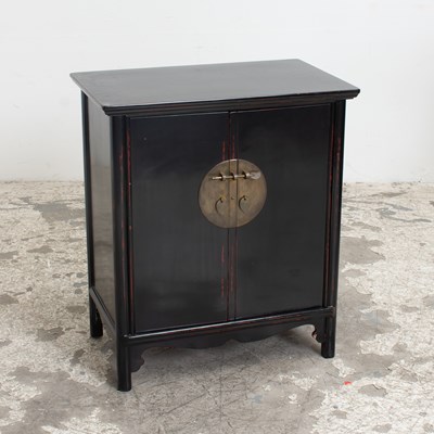 Lot 370 - Asian Style Black Lacquer Cabinet