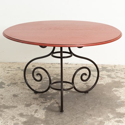 Lot 294 - Painted Metal Round Breakfast Table