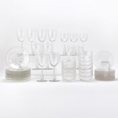 Lot 64 - Group of Hawkes and Other Colorless Glass Table Articles