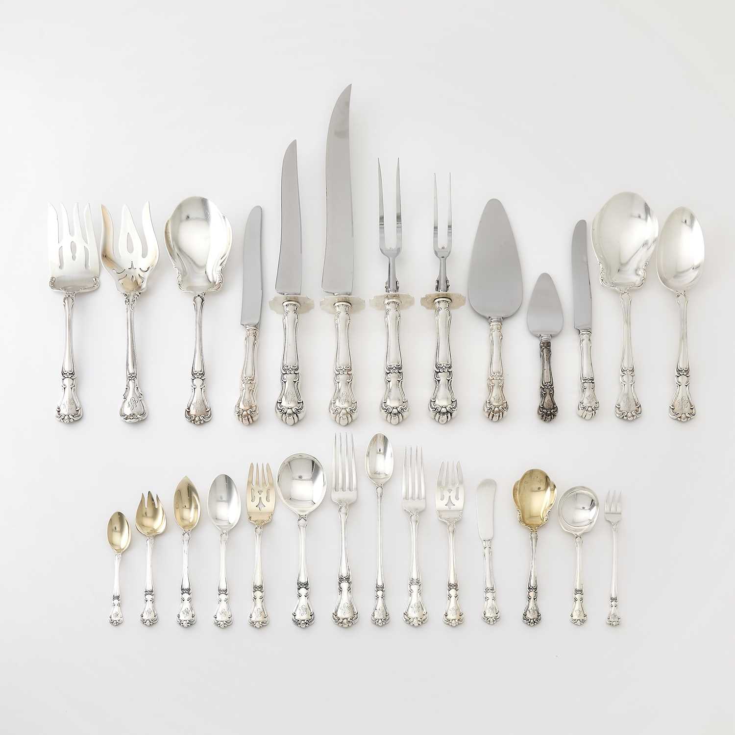 Lot 146 - Gorham Sterling Silver "Buckingham" Pattern Flatware Service