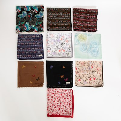 Lot 219 - Group of Ten Hanae Mori Scarves