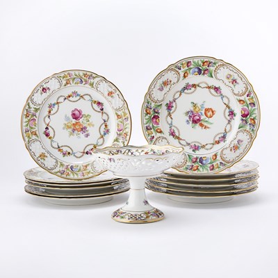 Lot 159 - Group of German Transfer Decorated Porcelain Tableware