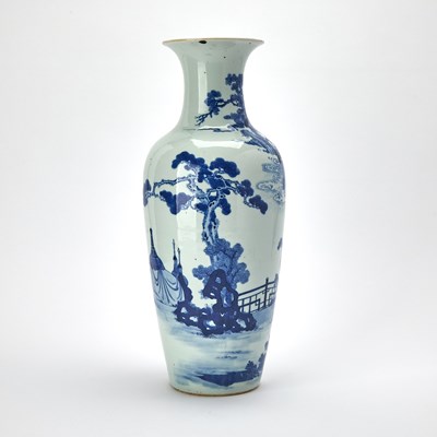 Lot 545 - A Chinese Blue and White Porcelain Ovoid Vase