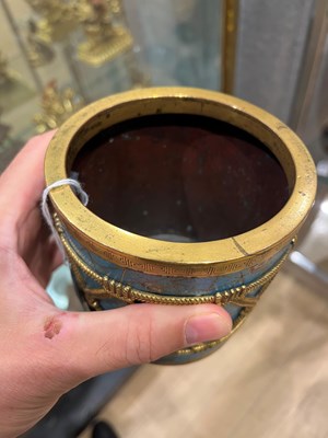 Lot 147 - A Fine Pair of Chinese Gilt Bronze and Cloisonne Enamel Jardinieres