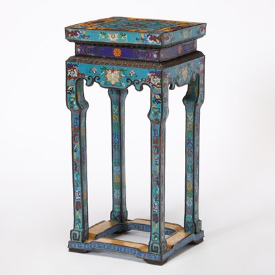 Lot 98 - A Chinese Cloisonné Enamel Floor Stand