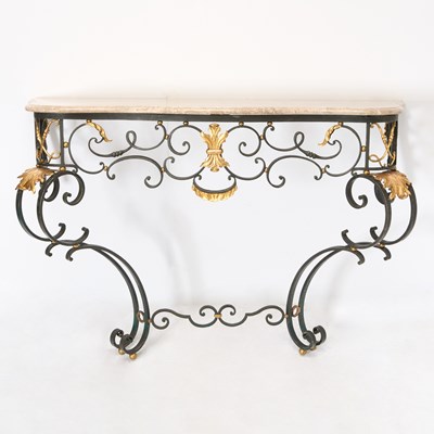 Lot 399 - Louis XV Style Gilt Metal and Iron Console