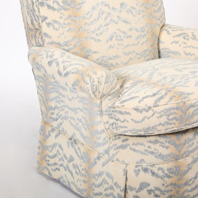 Lot 347 - Pair of Upholstered Swivel Club Chairs