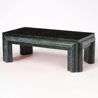 Lot 353 - Faux Marble Lacquered Low Table