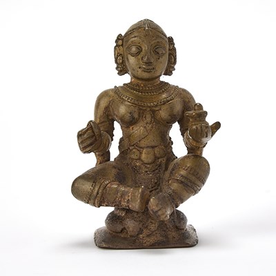 Lot 617 - A South Indian Bronze Figure of a Female Deity