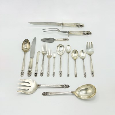 Lot 1244 - International Silver Company "Royal Danish" Pattern Sterling Silver Flatware Service
