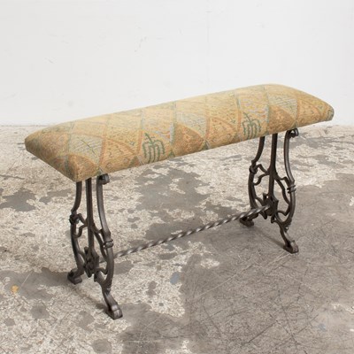 Lot 248 - Upholstered Iron Window Bench