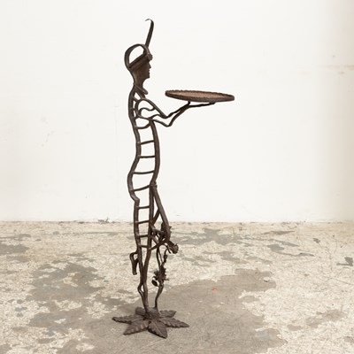 Lot 263 - Figural Wrought Iron Dumb Waiter