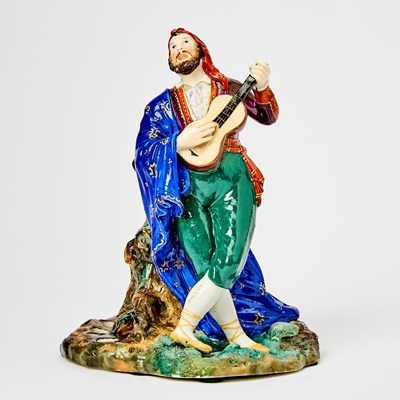 Lot 138 - Russian Porcelain Figure of an Italian Guitarist