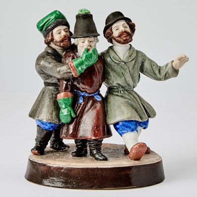 Lot 295 - Russian Porcelain Group of Three Men