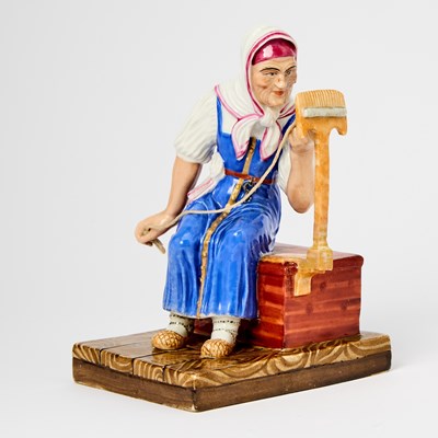 Lot 139 - Russian Porcelain Figure of a Woman Spinning
